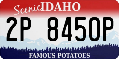 ID license plate 2P8450P