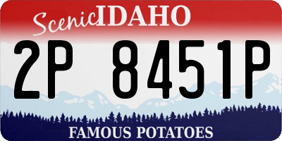 ID license plate 2P8451P