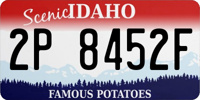ID license plate 2P8452F