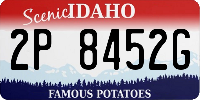 ID license plate 2P8452G