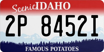 ID license plate 2P8452I
