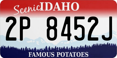 ID license plate 2P8452J