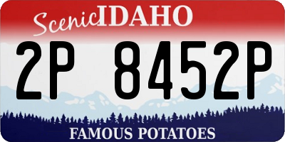 ID license plate 2P8452P