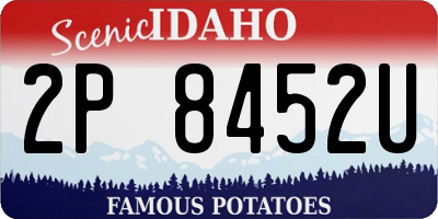 ID license plate 2P8452U