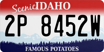 ID license plate 2P8452W
