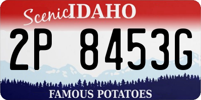 ID license plate 2P8453G