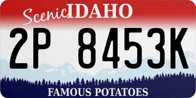 ID license plate 2P8453K