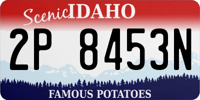 ID license plate 2P8453N