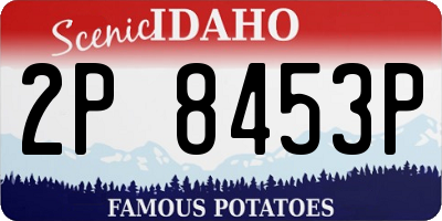ID license plate 2P8453P