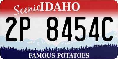 ID license plate 2P8454C