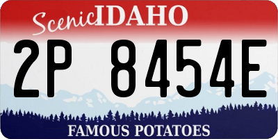 ID license plate 2P8454E