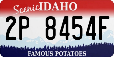 ID license plate 2P8454F