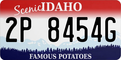 ID license plate 2P8454G