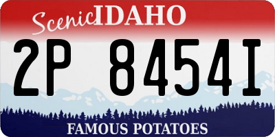 ID license plate 2P8454I