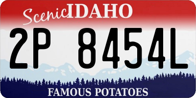 ID license plate 2P8454L