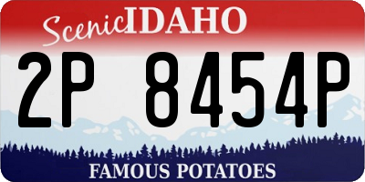 ID license plate 2P8454P