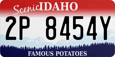 ID license plate 2P8454Y