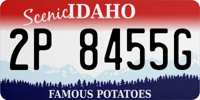 ID license plate 2P8455G