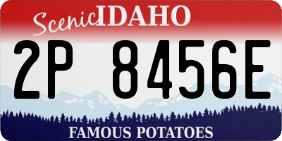 ID license plate 2P8456E