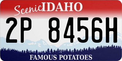 ID license plate 2P8456H