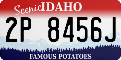ID license plate 2P8456J