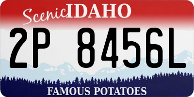ID license plate 2P8456L
