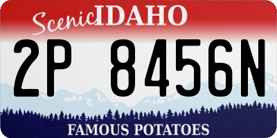 ID license plate 2P8456N