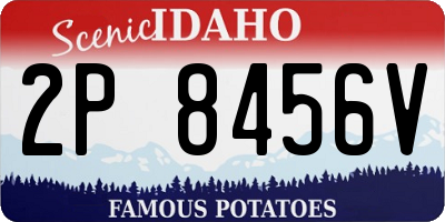 ID license plate 2P8456V