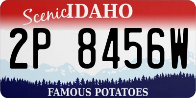 ID license plate 2P8456W