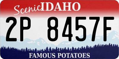 ID license plate 2P8457F