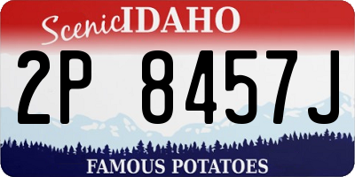 ID license plate 2P8457J