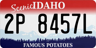 ID license plate 2P8457L