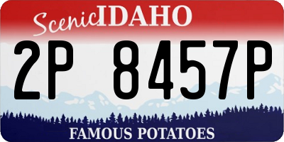 ID license plate 2P8457P