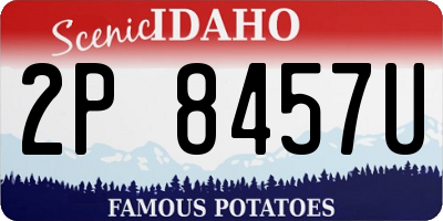 ID license plate 2P8457U