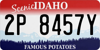 ID license plate 2P8457Y