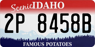 ID license plate 2P8458B