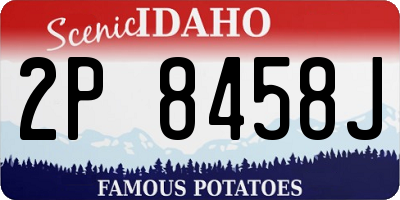 ID license plate 2P8458J