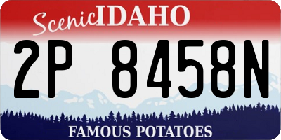 ID license plate 2P8458N
