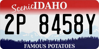 ID license plate 2P8458Y