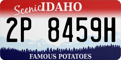 ID license plate 2P8459H