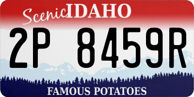 ID license plate 2P8459R
