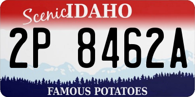 ID license plate 2P8462A
