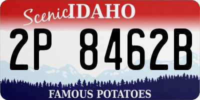 ID license plate 2P8462B