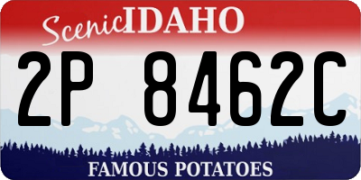ID license plate 2P8462C