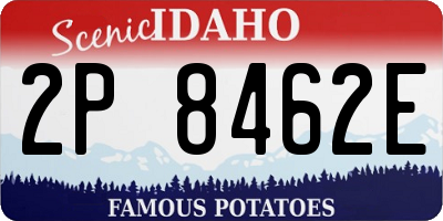 ID license plate 2P8462E