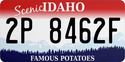 ID license plate 2P8462F