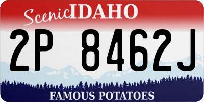 ID license plate 2P8462J