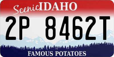 ID license plate 2P8462T