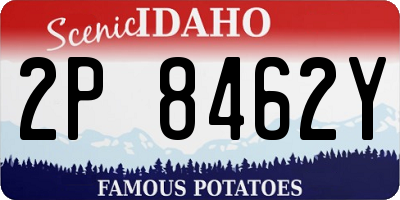ID license plate 2P8462Y