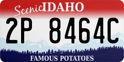 ID license plate 2P8464C